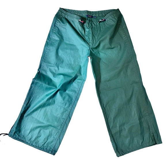 Tommy Hilfiger Capri Pants Womens Size S Green & Black Crop Ankle Ties Y2K Lot - Picture 3 of 11